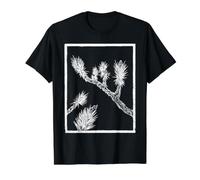 Joshua Tree Linocut Print - Encre Blanche T-Shirt Graphique avec Valeur