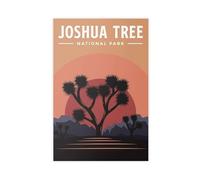 Joshua Tree National Monument Poster vintage sur toile pour décoration de salon, chambre à coucher (60 x 90 cm)