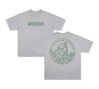 Josiah Queen Mt Zion Merch T-shirt col rond à manches courtes en coton pour femme et homme, gris, L
