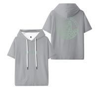 Josiah Queen Mt Zion T-shirt à capuche unisexe tendance à manches courtes T-shirt décontracté streetwear vêtements, gris, 4XL