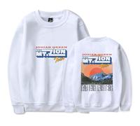 Josiah Queen The Mt. Zion Tour Sweat-shirt décontracté unisexe col rond manches longues, blanc, S