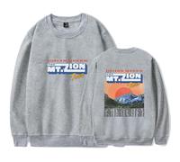 Josiah Queen The Mt. Zion Tour Sweat-shirt décontracté unisexe col rond manches longues, gris, S