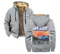 Josiah Queen The Mt. Zion Tour Veste à capuche zippée Unisexe Style décontracté à manches longues, gris, S