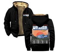 Josiah Queen The Mt. Zion Tour Veste à capuche zippée Unisexe Style décontracté à manches longues, Noir , S