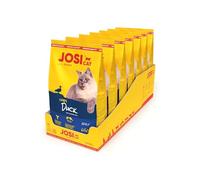 JosiCat Crispy Duck (7 x 650 g) | Croquettes pour chat au canard | Développé par JOSERA | Nourriture Premium pour chat adulte | Lot de 7 sachets