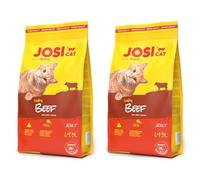 JosiCat Tasty Beef (1 x 1,9 kg) | Adulte | Croquettes Premium pour Chats | avec bœuf Savoureux - Formule très Bien tolérée | Powered by JOSERA | Nourriture pour Chats | 1 pièce (Lot de 2)
