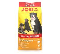 JosiDog Economy Nourriture sèche de qualité supérieure pour Chiens Adultes Moins Actifs - avec Beaucoup de protéines animales - Aliment Complet - 1 Paquet de 15 + 3 kg