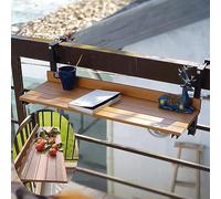 JOSKAA Table Balcon Suspendue,Table De Balcon Rabattable,Table Console Extensible,Table Pliante Murale,Loisirs Table Pliante MultifonctionnelleExtéRieur Table Balcon Garde-Corps pour Terrasse,Jardin