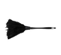 Joskeijky 1 Pc Plumeau De Dinde À La Mode avec Poignée en Plastique Noir Outil De Nettoyage (Noir) 35Cm