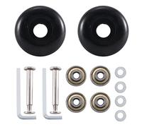 Joskeijky 50 X 22 Mm Lot de 2 Roues de Rechange pour Valise à Bagages, Roulettes Pivotantes en PolyuréThane Kits de RéParation de Roulements en Acier au