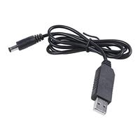 Joskeijky 5V à DC 12V 2.1Mm X 5.5Mm Convertisseur de Module DC Barrel Connecteur Mâle Jack Câble d'alimentation Prise, Câble USB vers DC-1M