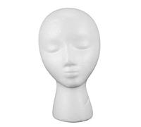 Joskeijky Mousse Mousse Mannequin Perruque TêTe Affichage Chapeau Chapeau Perruque Titulaire Blanc Mousse TêTe