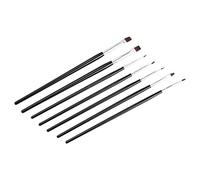 Joskeijky Set de 7 Pinceaux Brosses a Ongle pour Deco Gel UV Verni Nail Art Manucure Pro