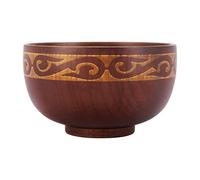 Joskeijky Style Mongol Bol en Bois Soupe Salade Riz Nouilles Style Ethnique Bois Naturel Enfants Bol en Bois Vaisselle