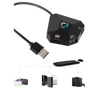 Joso Adaptateur clavier et souris, adaptateur USB pour PS4/PS3/Xbox One/Xbox 360/NS Switch Console Convertisseur avec port de type C, prend en charge la cartographie personnalisée et la fonction