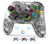 Joso Gamepad pour iPhone/Android, Controller Bluetooth pour PC/PS4/PS3/Switch, Controller Smartphone Permet la Diffusion en Continu Sur Les Consoles PS/Xbox/PC Avec Bouton Arrière/Double Moteurs
