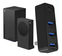 Joso Hub USB 3.0 pour Xbox Series X & S, extension USB à 4 ports avec Type-C, compatible avec Xbox Series X/S, disques durs externes, clavier, souris - Noir