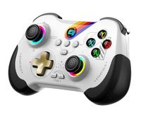 Joso Phone Controller for Steam Switch/PS/PC/Android/iOS, with Hall linear trgger, Hall left & right rocker, Pocket Size, RGB Light/Turbo, Bluetooth Wireless Controller Gamepad Graffiti white