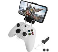Joso Support de téléphone portable pour manette Xbox, support de téléphone portable compatible avec Xbox Series S/X, Xbox One/S/X Gamepad, clip ajustable avec 2 capuchons de poignée de pouce