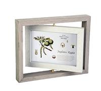 JOSON Cadre photo rotatif, cadre photo flottant antique pour bricolage (10 x 15 cm) (gris)