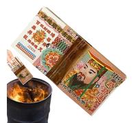 Joss Paper Lot de 100 feuilles de papier commémoratif traditionnel chinois pour les ancêtres | Papier commémoratif avec tradition culturelle pour temples et visite funéraire