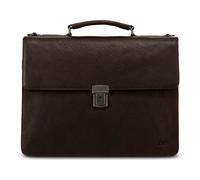 Jost Glasgow Attaché-case Protection RFID Cuir véritable 40 cm Compartiment ordinateur brun