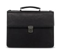 Jost Glasgow Attaché-case Protection RFID Cuir véritable 40 cm Compartiment ordinateur noir
