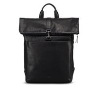 Jost Glasgow Daypack Protection RFID Cuir véritable 42 cm Compartiment ordinateur noir