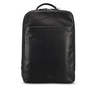 Jost Glasgow Daypack Protection RFID Cuir véritable 44 cm Compartiment ordinateur noir