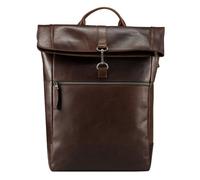 Jost Lund Sac à dos professionnel Cuir véritable 44 cm Compartiment ordinateur brun
