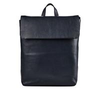 Jost Lysa Daypack Cuir véritable 39 cm Compartiment ordinateur bleu