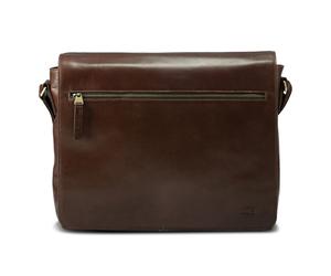 Jost Skagen Porte-documents Messenger Cuir véritable 38 cm Compartiment ordinateur brun