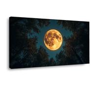JOSUE Arbre de vie Impression sur toile Lune Arbre Peinture Affiche Abstrait Image Tableau Decoration Murale Salon(Or 9)-30x60cm Encadrée