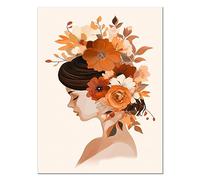 JOSUE Beige, orange Impression sur Toile Decoration Murale DéCoration Salon,Tableau Decoration Murale Chambre,Decoration Cuisine - 40x60cm Sans cadre