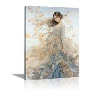 JOSUE bleu Impression sur Toile Décoration Tableau Murale DéCo Maison,Decoration Chambre Adulte,Papier Peint Salle De Bain - 50x70cm Encadrée