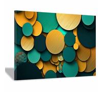 JOSUE Noir et Or Tableau Décoration Murale Salon Impression sur Toile Première ligne Image Tableau Decoration Murale Salon Chambre Maison(Argent 29)-70x100cm Encadrée