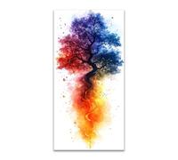 JOSUE Tableau Abstrait Tableau Decoration Murale Tableau Peinture Sur Toile, Arbre de vie coloré Tableau Salon Tableaux, Posters Et Arts DéCoratifs - 40x80cm Sans cadre(Bleu)