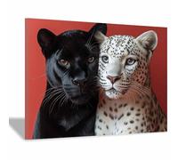 JOSUE Tableau Decoration Murale Salon Moderne Des animaux sympas Impression sur Toile Art mural pour Salon Salle de bain Bureau Décoration Murale(Schwarz 26)-70x100cm Encadrée