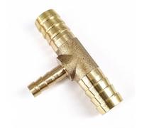 JOSUR Raccord de Tuyau cannelé en Laiton de Type T, réducteur, Adaptateur de connecteur, for Agriculture Domestique, connecteurs cannelés en T, 1 pièce(10-6-10mm OD)