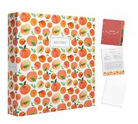 Jot & Mark Classeur de recettes à 3 anneaux (Peach Dream, classeur de recettes 21,6 x 27,9 cm)