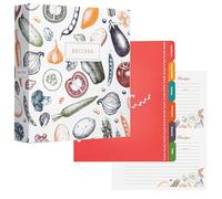 Jot & Mark Organiseur de recettes à 3 anneaux (récolte d'automne) | 50 cartes de recettes de 10 x 15 cm, intercalaires complets et protège-pages en plastique