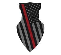 Jot560 - Cache-cou avec drapeau américain sans couture et coupe-vent à suspendre pour hommes et femmes - Pour moto, cyclisme, équitation, ski - Fête (drapeau gris), Noir , taille unique