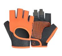 Jot600 Gants de sport et de fitness demi-doigts ouverts dans le dos pour activités sportives polyvalentes Printemps été automne (orange, M)
