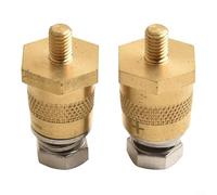Jotekonoby 1 paire d'adaptateurs de pôles de batterie, connecteurs de borne de batterie M6 mâle M8 femelle en laiton ton adaptateur de poteau positif négatif pour voitures, camions, bateaux (M6 avec