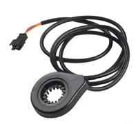 Jotekonoby 12 aimants double capteur de vitesse Hall pour vélos électriques, capteur d'assistance au pédalage ABS noir avec câble de 1 m, détecteur de rotation de manivelle de précision pour vélo