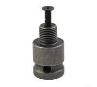 Jotekonoby Adaptateur de mandrin de perceuse avec vis pour conversion clé à perceuse électrique, coupleur en alliage d'acier avec filetage mâle de 12,5 mm et raccord femelle 3/8-24UNF (A)