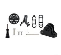 Jotekonoby Adaptateur de montage pour chronomètre sous lampe - Support de vélo en alliage d'aluminium et plastique avec sangles en silicone compatible avec la plupart des cadres lumineux, noir (03)