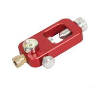 Jotekonoby Adaptateur de recharge de réservoir de plongée avec jauge et tuyau pour cylindre d'oxygène 6061 en alliage d'aluminium 8 mm Interface de verrouillage à bille MPA/psi Dual SC (rouge (cadran
