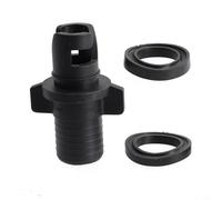 Jotekonoby Adaptateur de valve d'air pour canoë, bateau gonflable et planche à pagaie - Compatible avec la plupart des pompes de gonflage, 57 mm x 20 mm en plastique noir de rechange