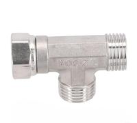 Jotekonoby Adaptateur en T 3 voies, construction en acier inoxydable, compatible haute pression, compatible avec pulvérisateur de bidet de salle de bain G1/2, fixation moderne